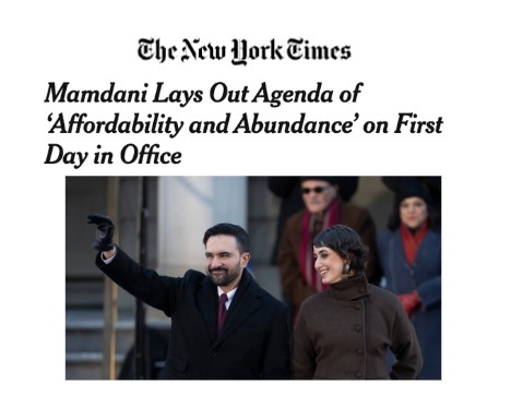NY Times: Mamdani Lays Out Agenda