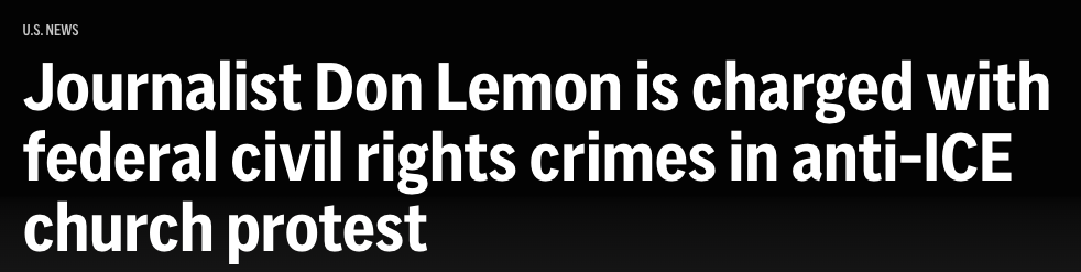 Journalist Don Lemon is charged