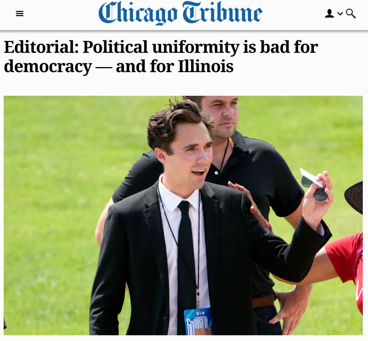 A screenshot from The Chicago Tribune highlighting Leaders We Deserve's work primarying incumbent Democrats who aren't delivering for their communities.