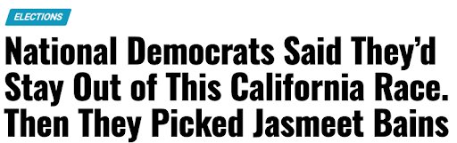 National Dems said they'd stay out of this race